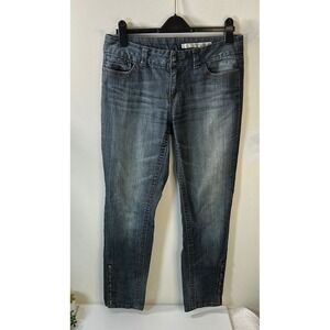 DKNY Denim Jeans with Button Detail Dark Wash Casual Pants women's size 12